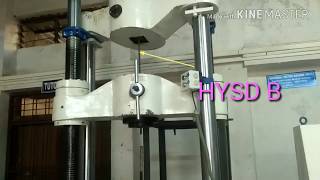 HOW TO CONDUCT TENSILE STRENGTH TEST OF HYSD BAR TEST BY  PROF NIYAZ DAFEDAR [upl. by Kcolttam]