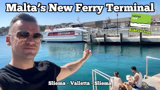 New Ferry Terminal in Malta NOW OPEN  Sliema to Valletta and back [upl. by Tema]