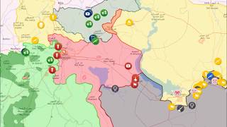 Collapse of ISIS in Northwest Syria Map Timelapse [upl. by Animahs900]