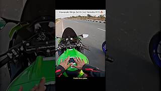 Zx10r vs r15 drag resh zx10r r15 dragrace trending viralshorts shorts ytshorts [upl. by Granoff129]