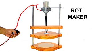 How to Make Roti Maker  DIY Press Chapati  Puri Maker With Self Motor [upl. by Khalin726]