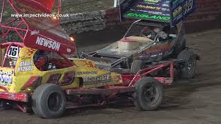 BriSCA F1 Stock Cars Final Mildenhall 2021 Full Race Edit Impact Videos [upl. by Ttennaej]