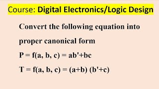 Convert the following equation into proper canonical form [upl. by Tanya]