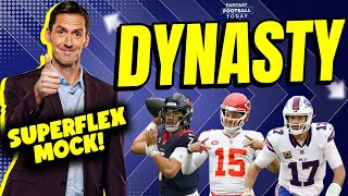 LIVE Mock Draft SuperFlex Startup Dynasty League Fantasy Football Today Dynasty [upl. by Plerre]