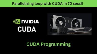 Parallelizing loops with CUDA in 70 seconds shorts gpucomputing cuda nvidiagpus [upl. by Hpejsoj]