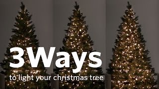 How to Hang Christmas Tree Lights 3 Different Ways [upl. by Dilan785]