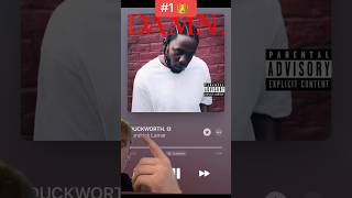 Top 5 songs on Kendrick Lamar’s DAMN kendricklamar rap [upl. by Kaile]