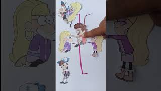 Gravity falls one line connect puzzle art art  Gravityfalls papercraft [upl. by Oicneserc]