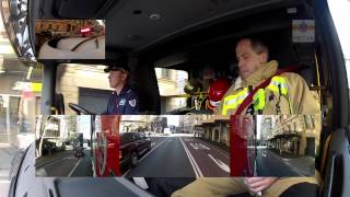 Ridealong aboard the Fire and Rescue NSW City of Sydney Flyer [upl. by Alaikim]