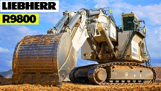 The World’s Biggest Excavator in Action LIEBHERR R 9800 Excavator Loading Trucks [upl. by Redneval185]