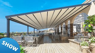 AlunoTecs Retractable Awning Is RemoteControlled Opening And Closing丨AlunoTec AWNING SHOWCASE 22 [upl. by Maxia247]