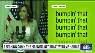 Breaking down the meaning of quotbratquot with Vice President Kamala Harris [upl. by Diann]