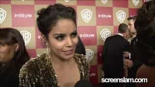 Vanessa Hudgens at the Golden Globes After Party  Red Carpet Interview  ScreenSlam [upl. by Haag634]