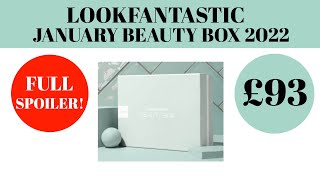 SPOILER  LOOKFANTASTIC JANUARY BEAUTY BOX 2022  SPOILER  REVEAL LFBEAUTYBOX [upl. by Rodrick]