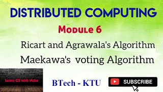 Distributed computing  Ricart and Agrawala‘s Algorithm  Maekawa’s Voting Algorithm  BTech  KTU [upl. by Hacceber]