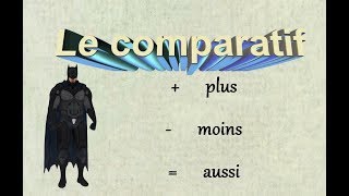 Le comparatif  the comparative in French with superheroes [upl. by Brendan]