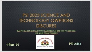 PSI 2023 exsam science and technology series Part 01 Usefull for kas Vao pdo sda and more exams [upl. by Acillegna945]