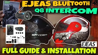 UNBOXING EJEAS Q8 INTERCOM w DROP TEST amp WATERPROOF TEST  FULL GUIDE PAIRING ejeasq8intercom [upl. by Neras617]