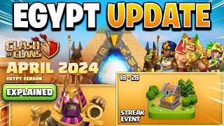 April 2024 Egypt Update amp Events Calendar Explained Clash of Clans [upl. by Maynord]