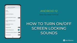 How to Turn OnOff Screen locking sounds Android 12 [upl. by Joses]