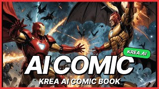 Keep Consistency of character and make AI comic  Krea AI Tutorial [upl. by Neelrahc]