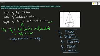 CLASS 10TH SURFACE AREA AND VOLUMES  EXERCISE 121 QUESTION 234 [upl. by Ardnasella]