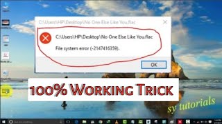 How to fix file system error 2147416359 in windows 10 [upl. by Nitsraek454]