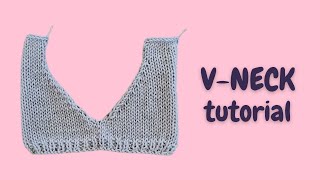 V Neck Tutorial  Follow Along  Step by Step Tutorial for Beginners quotDecreasing Stitches Part 33quot [upl. by Hirza]