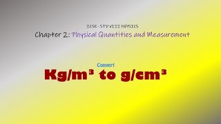 CONVERT KGM3 to GCM3 [upl. by Joiner]