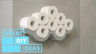 How to make a Toilet Roll Holder  DIY  Great Home Ideas [upl. by Fiorenza]