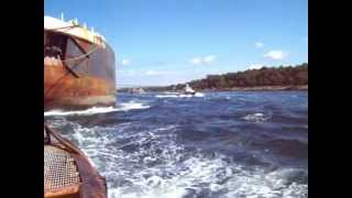 Towing light oil barge Cape Cod Canal [upl. by Enrique366]