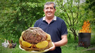 Very Unique Meal from AZERBAIJAN TRADITIONAL CUISINE  Arzuman Kufta  Wildlife Chef [upl. by Nilre]