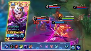 TOP GLOBAL BENEDETTA  BENEDETTA EXP ROTATION  BENEDETTA GAMEPLAY MOBILE LEGENDS [upl. by Enialedam]