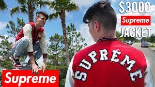 I GOT A SUPREME VARSITY JACKET 3000 ITS LIT CLICKBAIT [upl. by Tolecnal829]