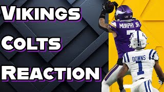 Vikings Colts Reaction amp Breakdown [upl. by Joachima]