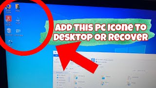 Desktop icons not showing on screen  Add windows 10 desktop icon shortcuts Recovery icon Laptop [upl. by Arekat]