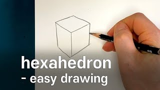 육면체입체도형쉽게 그리기드로잉hexahedroneasy drawing [upl. by Elery]