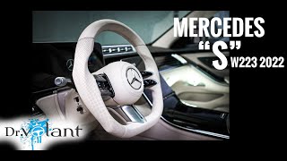 MERCEDES S class w223 2022 airbag steering wheel removal [upl. by Bully]