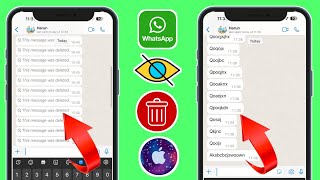 How To See WhatsApp Deleted Messages in iPhone  Recover Deleted WhatsApp Messages ios [upl. by Oiluj613]