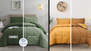 All Season Reversible Down Alternative Comforter Sets by HIG 3pc [upl. by Nikolia]