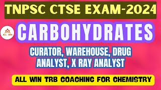 CARBOHYDRATES GLUCOSE fructose sucrose Raffinose  TNPSC chemistry ans key with Discussion [upl. by Ianej]