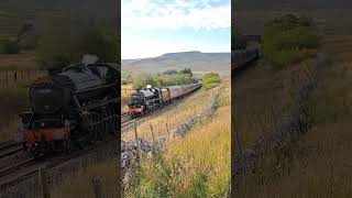 Black 5 44871 approaching the sumit at AisGill on the Dalesman 190924 [upl. by Eissert229]