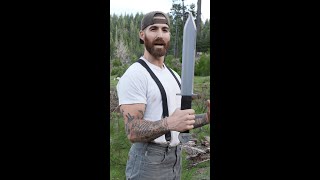 A tiny sword 😳 woodsplitting sword VikingWoodSplitter [upl. by Cira32]