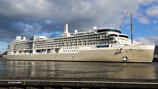 SILVER RAY ship launch  spectacular float out of brand new SILVERSEA cruise ship at MEYER WERFT 4K [upl. by Swenson]