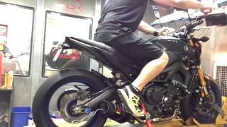 2014 FZ09 EDR ecu Akrapovic EDR Performance tuned [upl. by Oberheim]