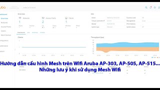 Cấu hình Mesh trên Wifi Aruba AP303 AP505 AP515 Những lưu ý khi sử dụng Mesh trên wifi Aruba [upl. by Ajile156]