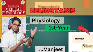 Hemostasis physiology  stages of hemostasis  Coagulation of blood in Hindi l by Manjeet [upl. by Ennairb]