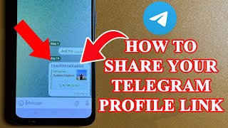 How to get your telegram profile link on Phone [upl. by Niuqram442]