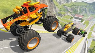 Monster Truck Showdown – Extreme Air amp Unbelievable Crashes Live [upl. by Yendirb]