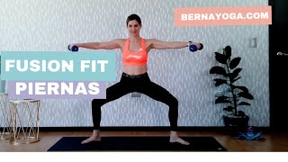 FUSION FIT Piernas fuertes yoga barre pilates fitness [upl. by Yadsendew539]